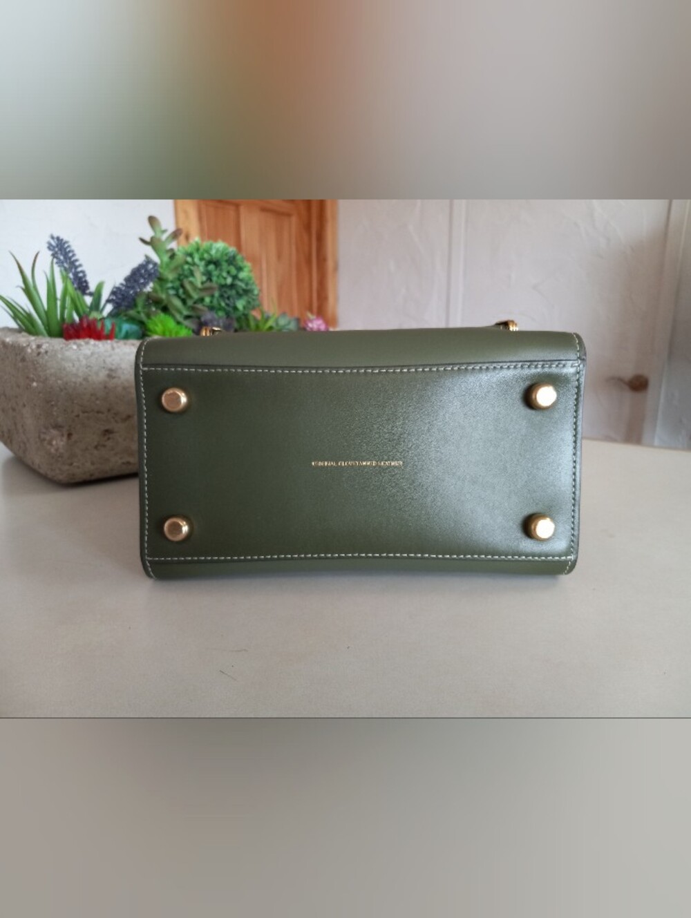 Coach Cashin Carry Tote 22, Double Kisslock, Green - Picture 8 of 15